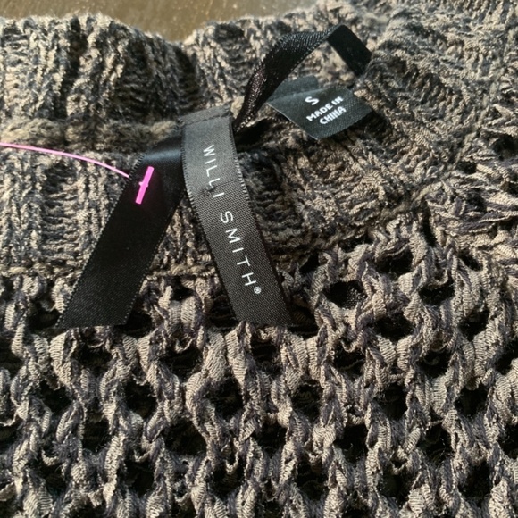 Willi smith zip back cotton weave sweater. . Never worn. Dark geay - Picture 4 of 4